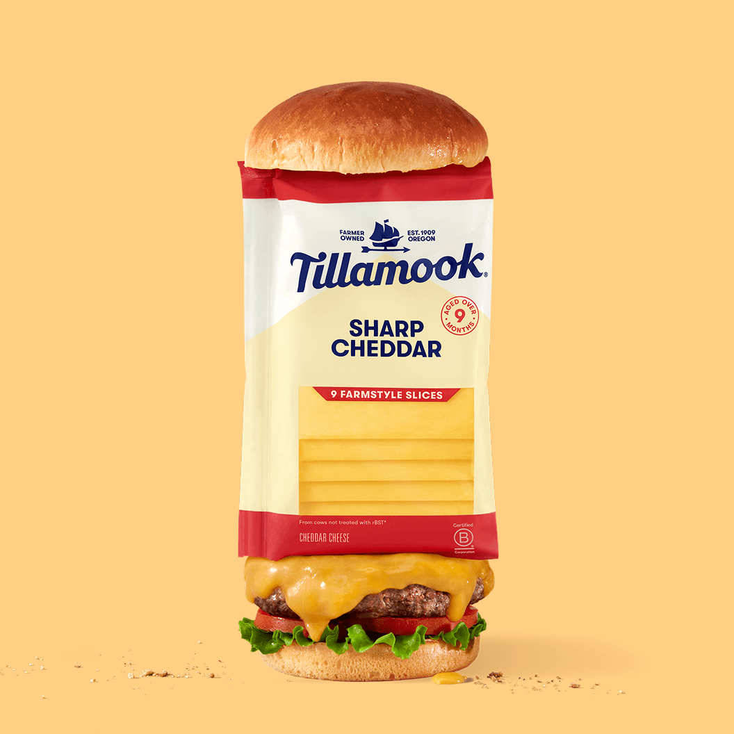 Tillamook Cheese Slices and Cheese burger