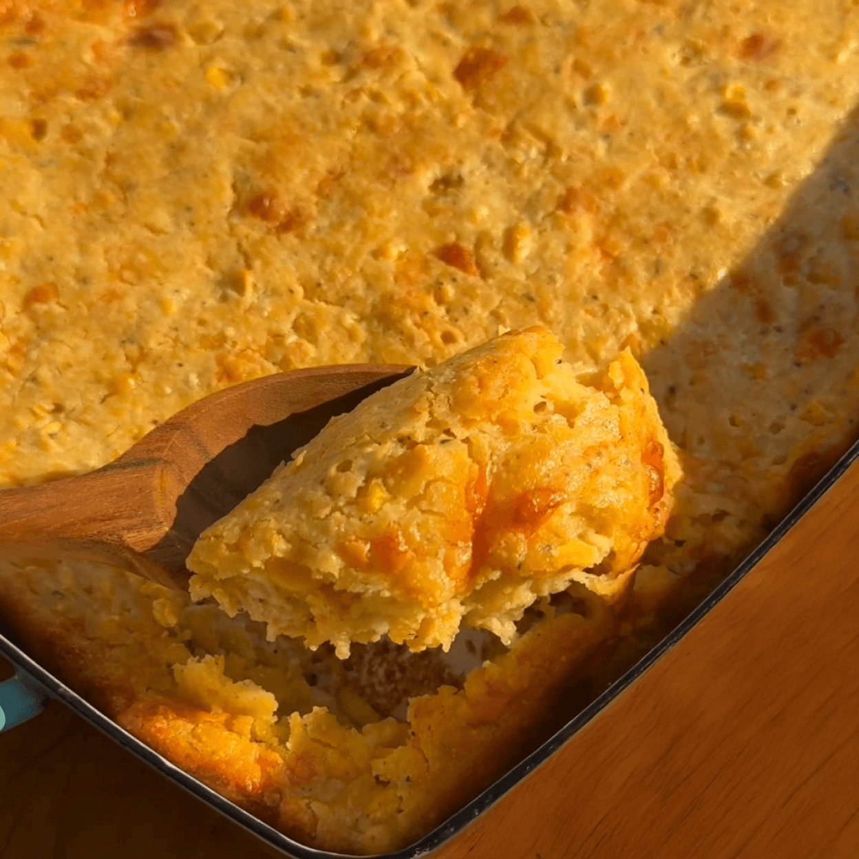 cheesy corn pudding image