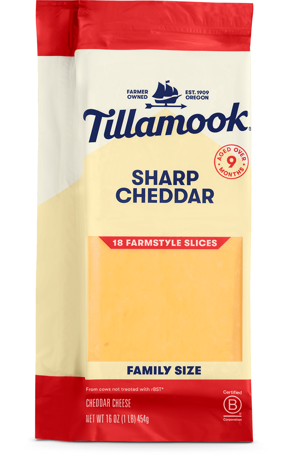 Tillamook Sharp cheddar slices