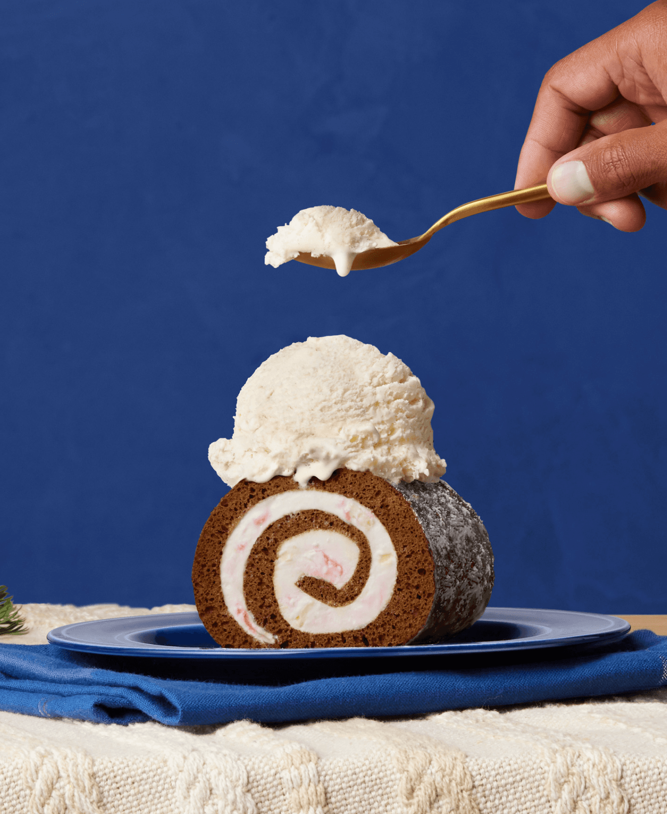 Yule Log à la Mode with Tillamook Ice Cream