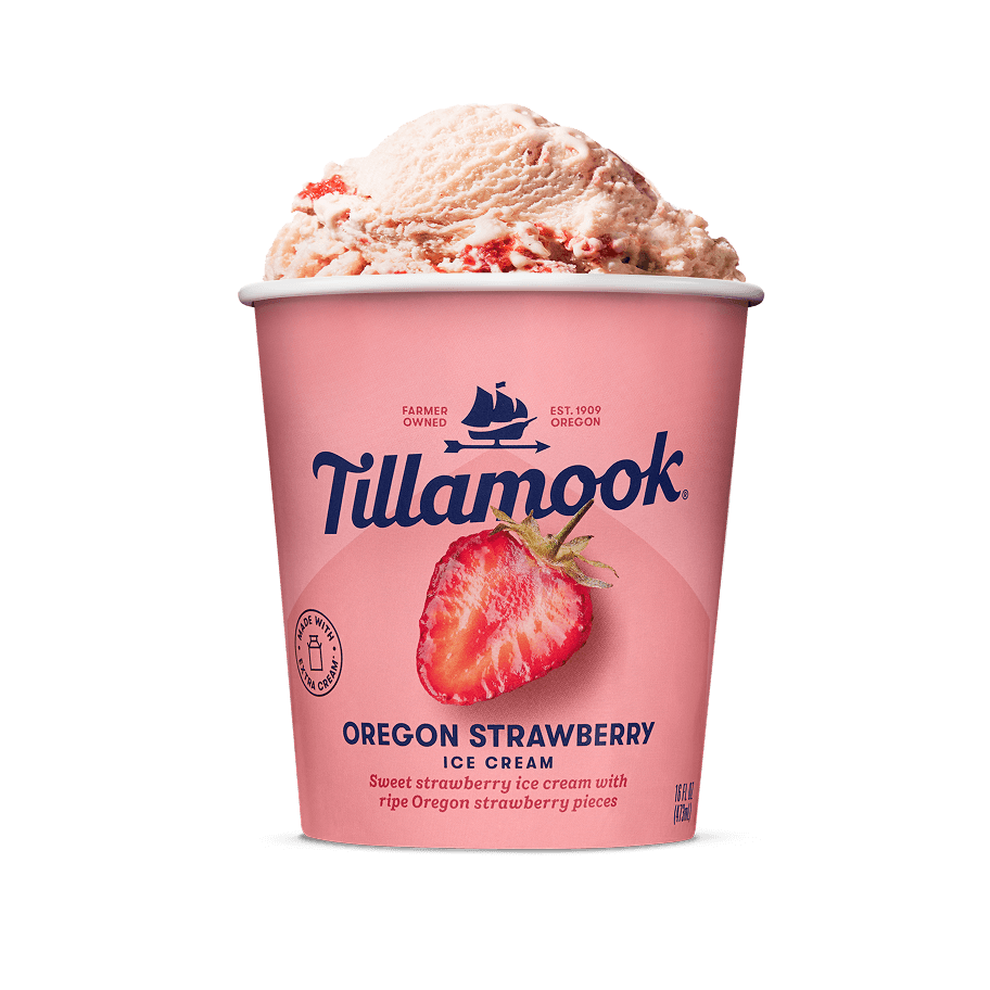 Oregon strawberry ice cream