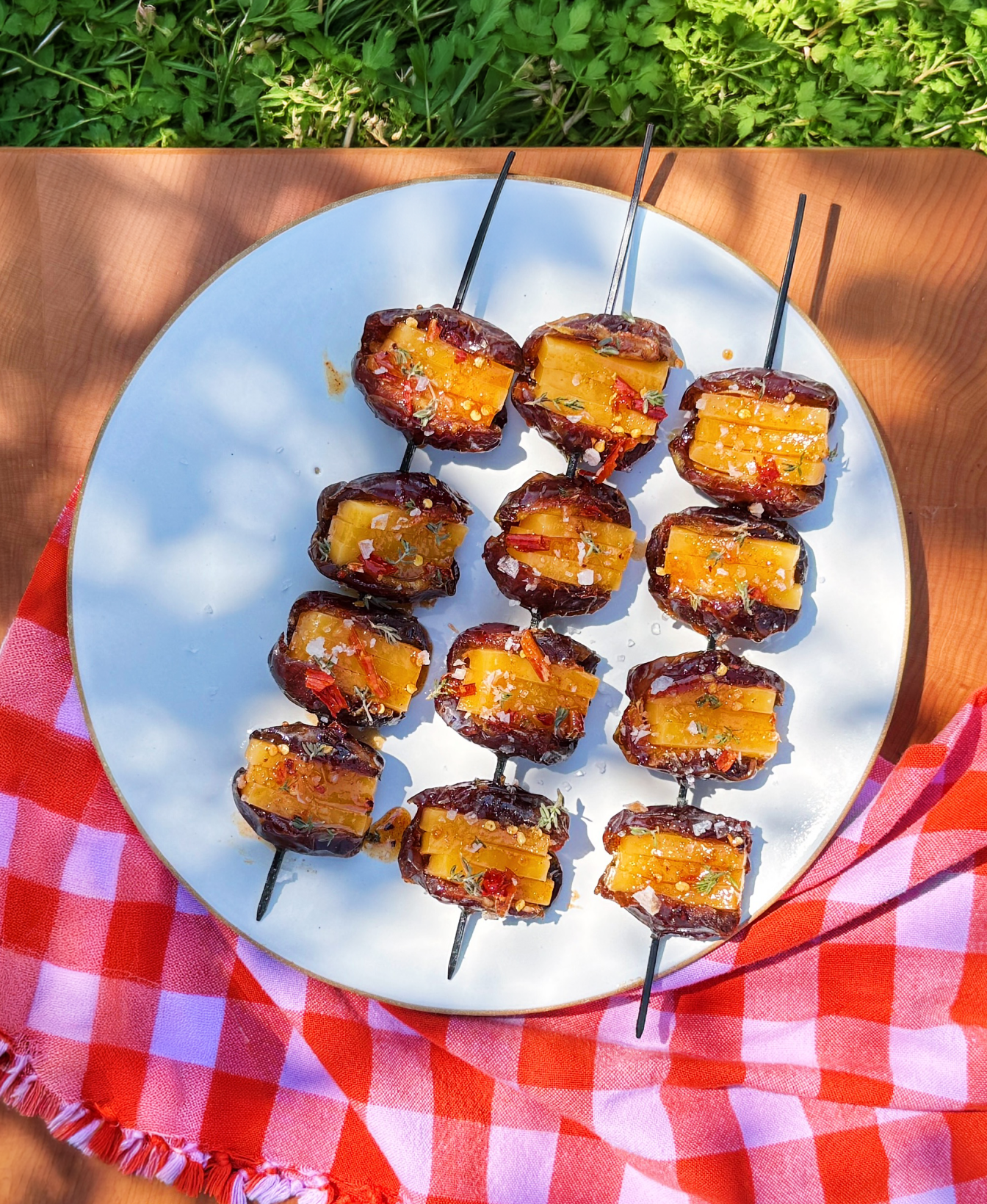 Hot Honey Cheddar Dates