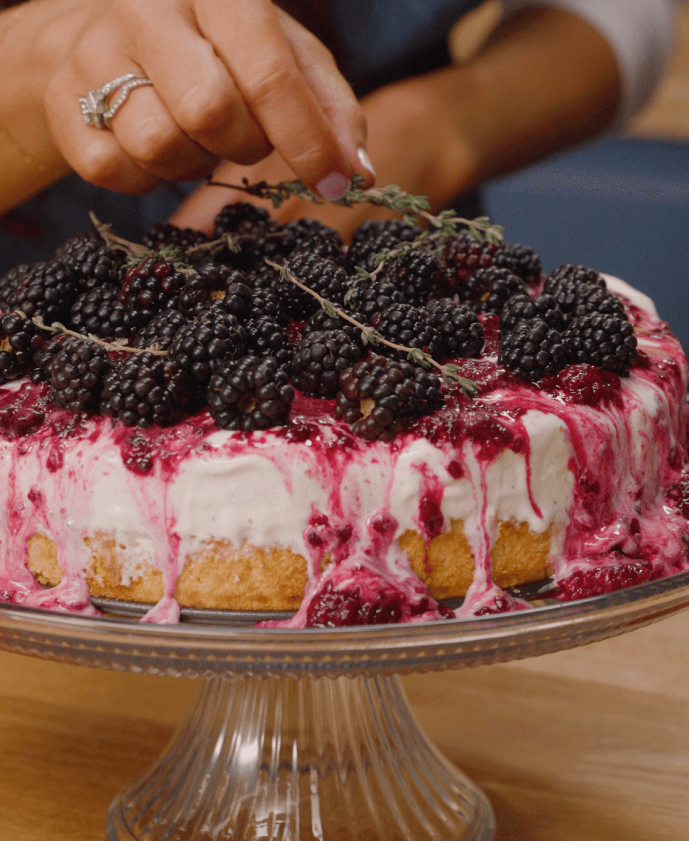 Cornbread And Blackberry Ice Cream Cake hero image