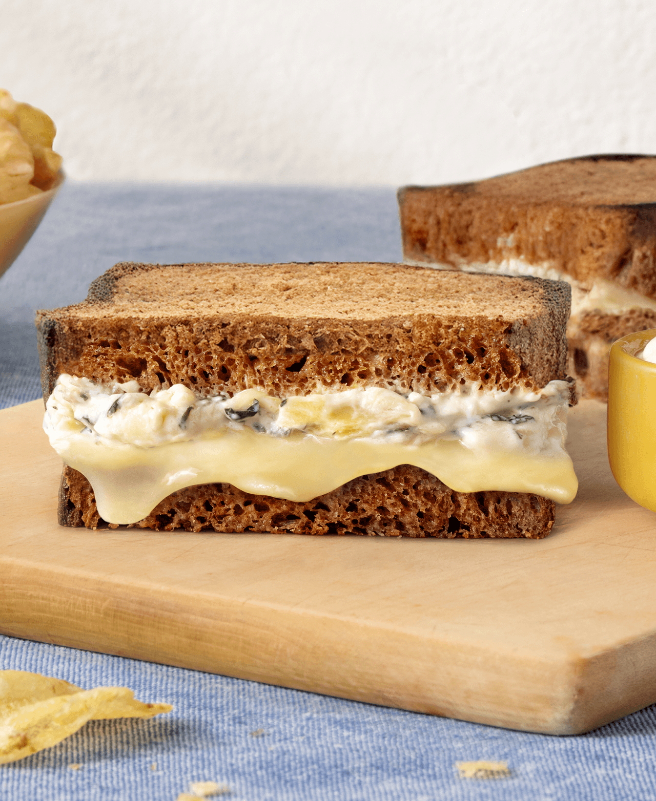 Spinach Artichoke Grilled Cheese Sandwich