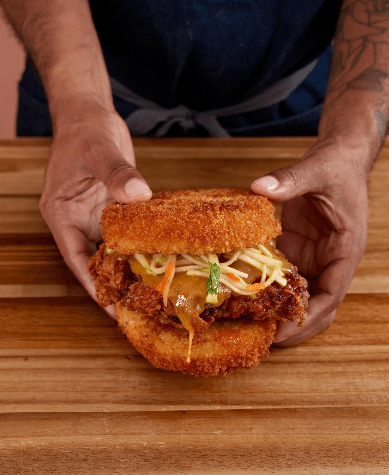 Tillamook hot honey cheesy grit sandwich