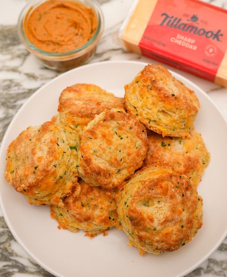 Cheedar Butter Cheddar Biscuits with Gochujang Compound Butter - Tillamook